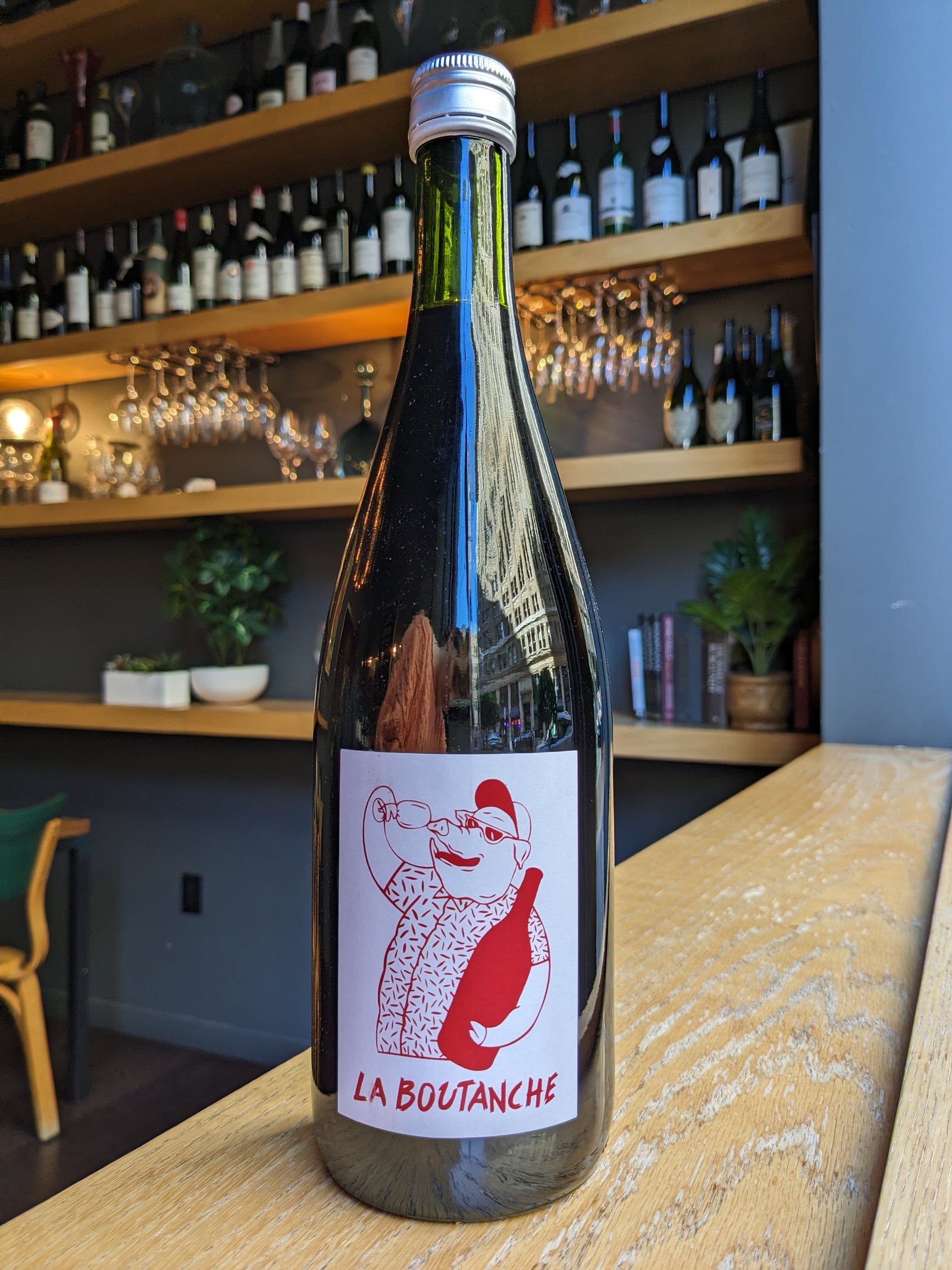 Stylized image of La Boutanche bottle