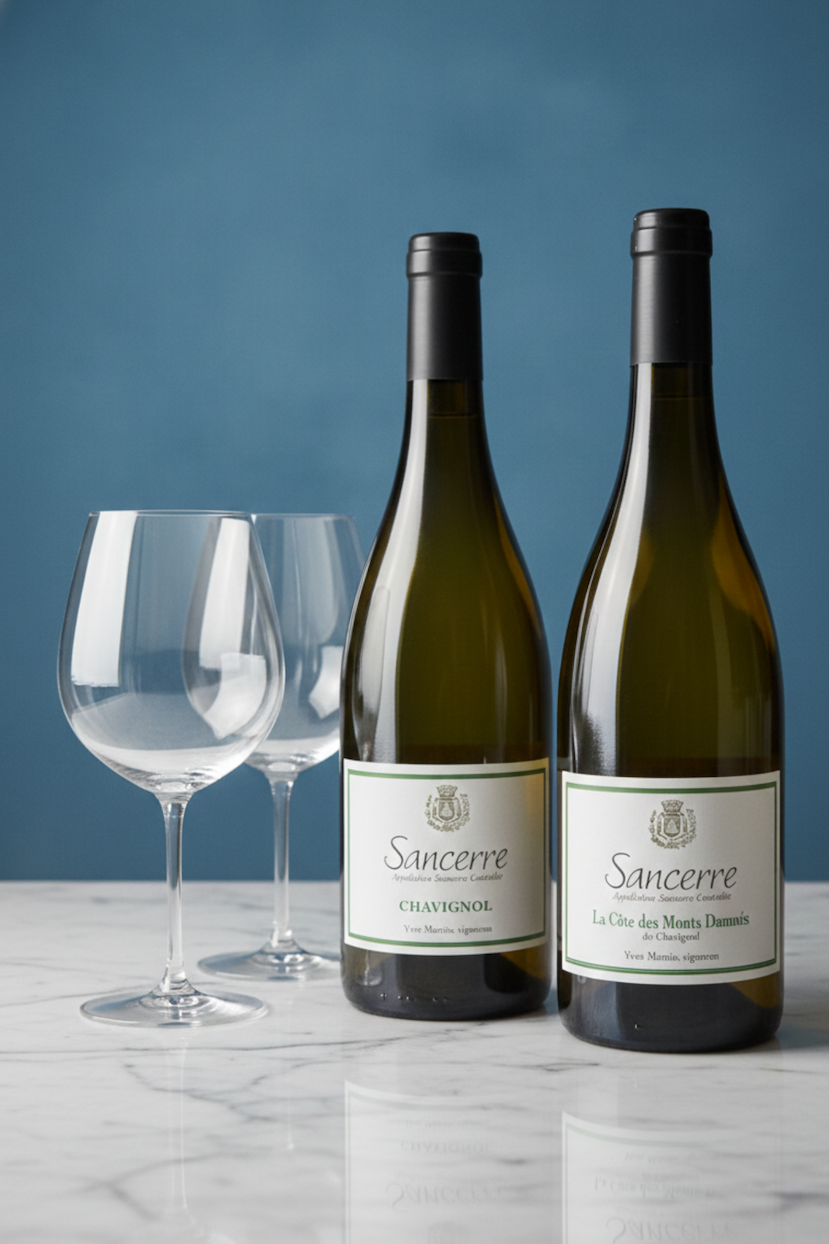 Stylized image of Yves Martin bottles