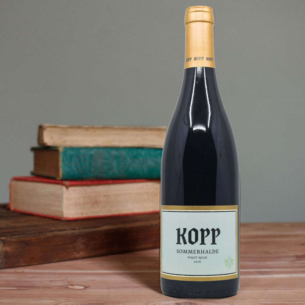 Stylized image of Kopp wine bottle