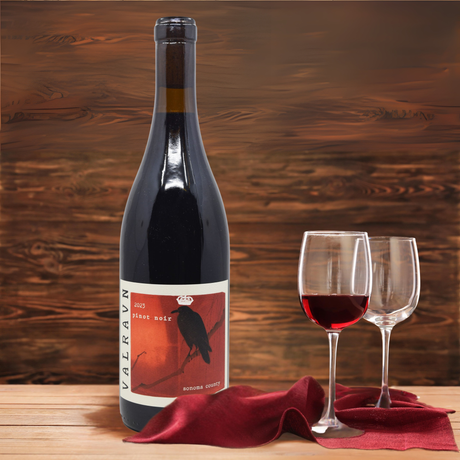 Stylized image of Valravn Pinot Noir