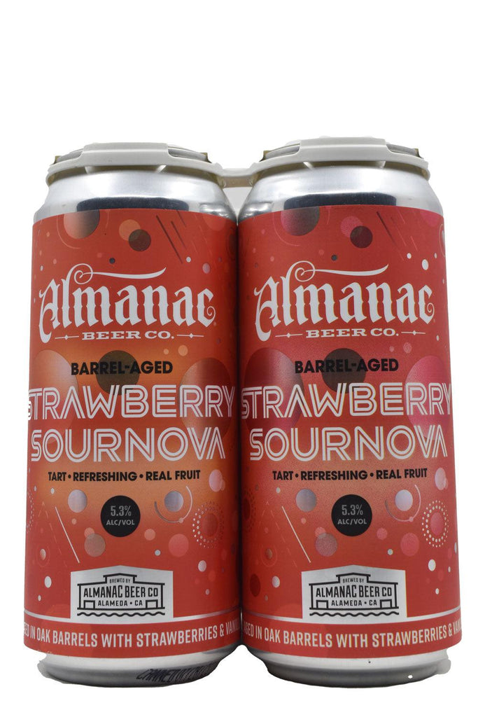 Bottle of Almanac Beer Co. Strawberry Sournova 4pk (16oz)-Beer-Flatiron SF