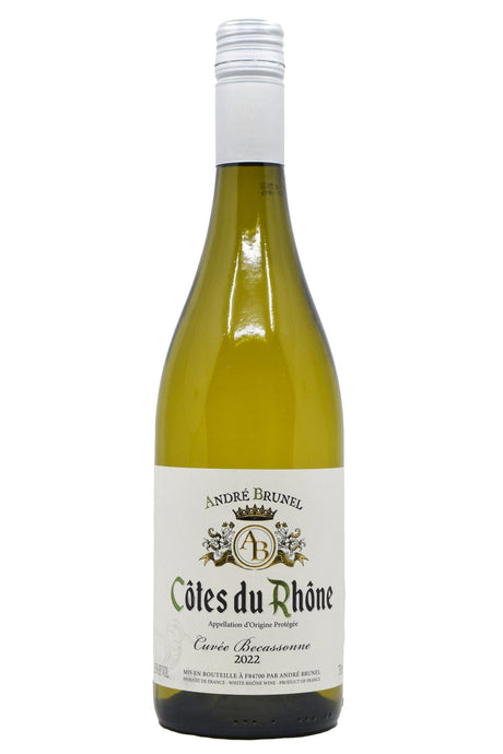 Bottle of Andre Brunel Cotes du Rhone Blanc Cuvee Becassonne 2022-White Wine-Flatiron SF