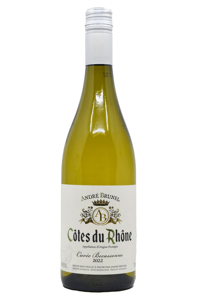 Bottle of Andre Brunel Cotes du Rhone Blanc Cuvee Becassonne 2022-White Wine-Flatiron SF