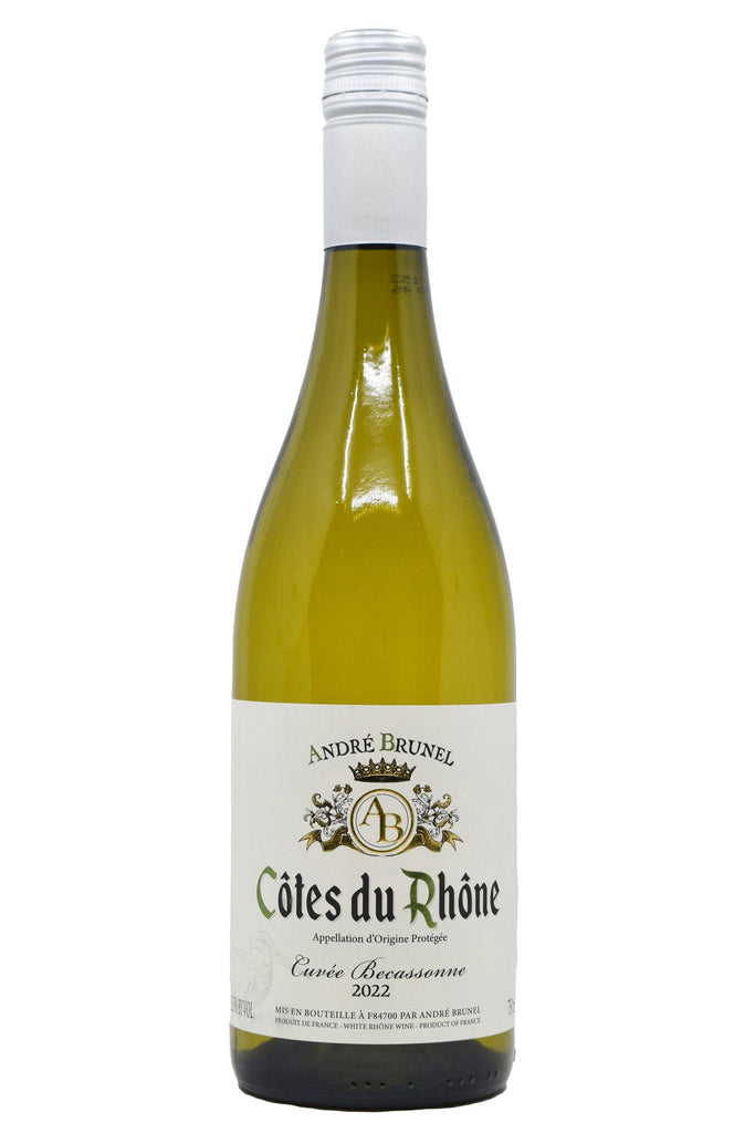 Bottle of Andre Brunel Cotes du Rhone Blanc Cuvee Becassonne 2022-White Wine-Flatiron SF