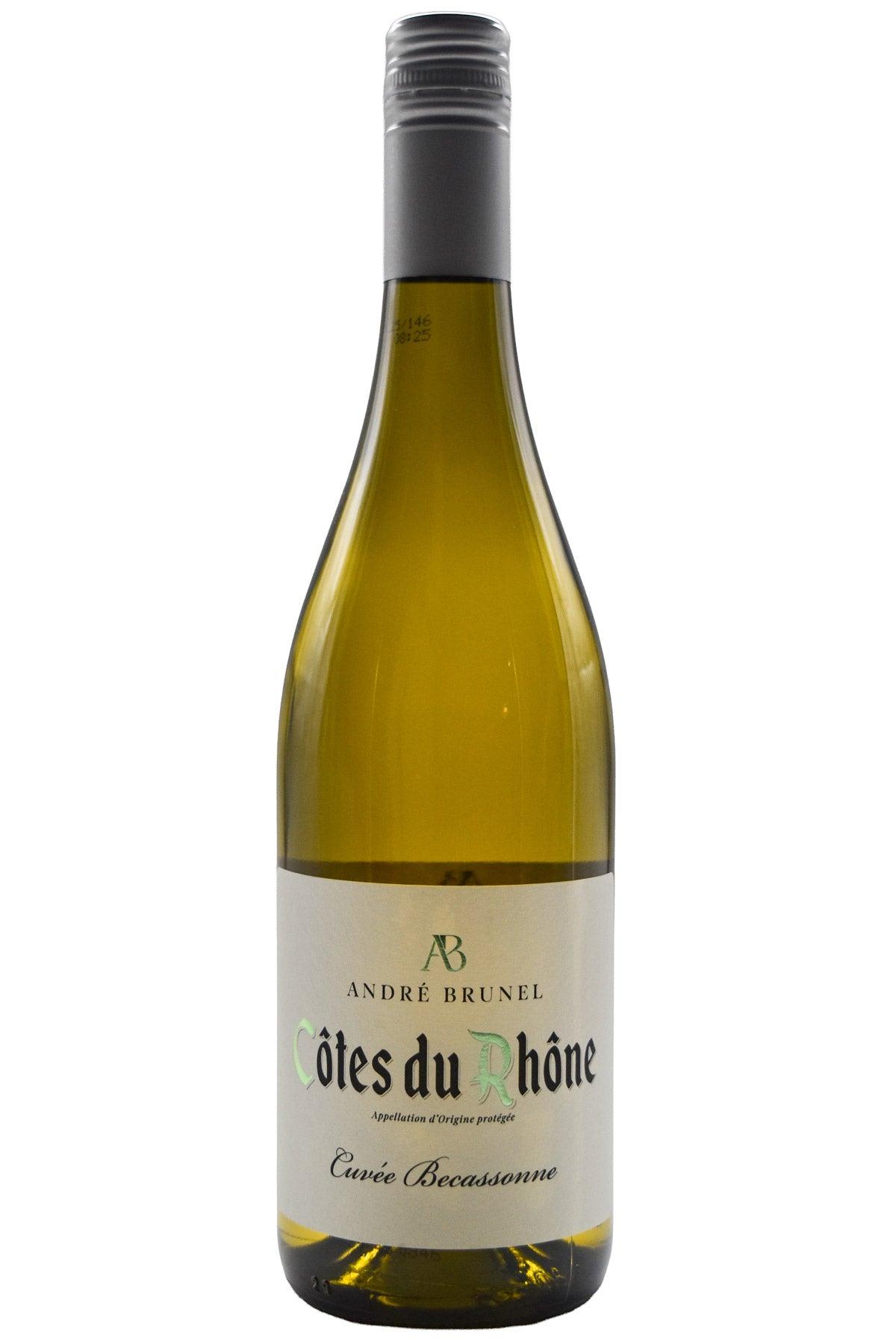 Bottle of Andre Brunel Cotes du Rhone Blanc Cuvee Becassonne 2024-White Wine-Flatiron SF