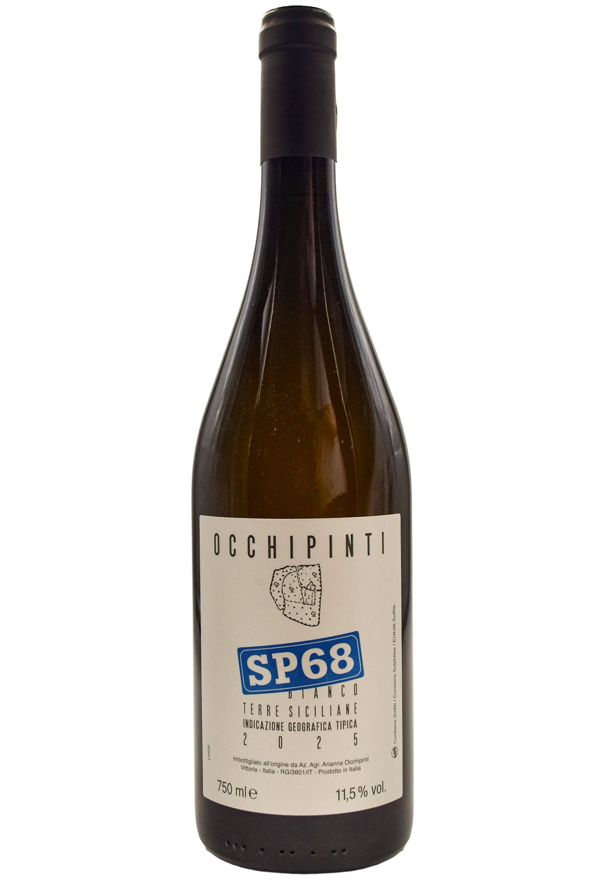 Bottle of Arianna Occhipinti Terre Siciliane Bianco SP68 2025-White Wine-Flatiron SF
