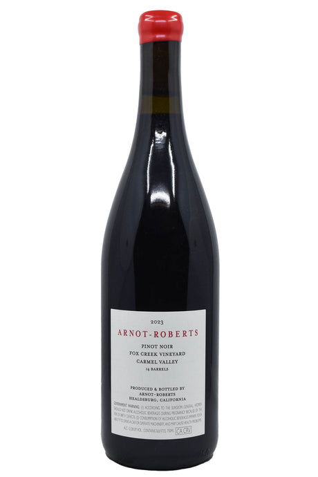 Bottle of Arnot-Roberts Carmel Valley Pinot Noir Fox Creek 2023-Red Wine-Flatiron SF