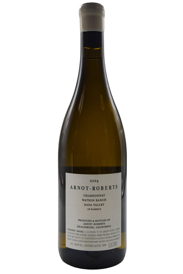 Bottle of Arnot-Roberts Napa Valley Chardonnay Watson Ranch 2024-White Wine-Flatiron SF