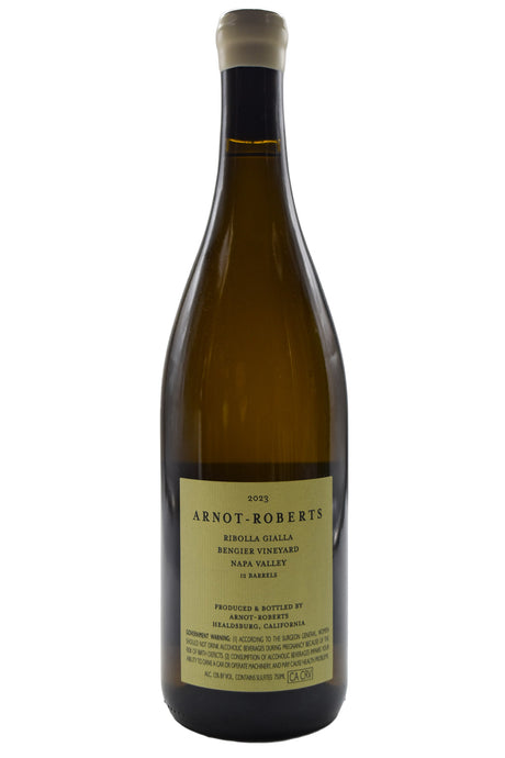 Bottle of Arnot-Roberts Napa Valley Ribolla Gialla Bengier Vineyard 2023-White Wine-Flatiron SF