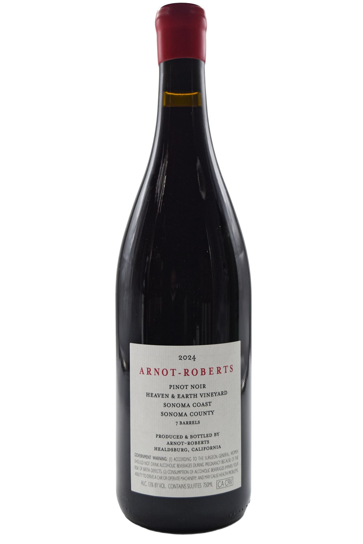 Bottle of Arnot-Roberts Sonoma Coast Pinot Noir Heaven and Earth 2024-Red Wine-Flatiron SF