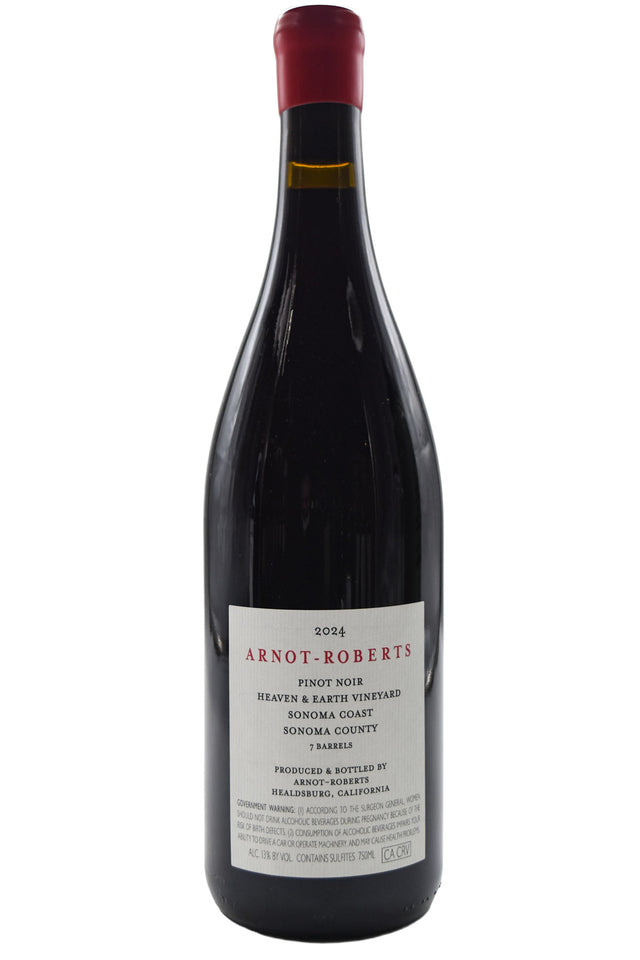 Bottle of Arnot-Roberts Sonoma Coast Pinot Noir Heaven and Earth 2024-Red Wine-Flatiron SF