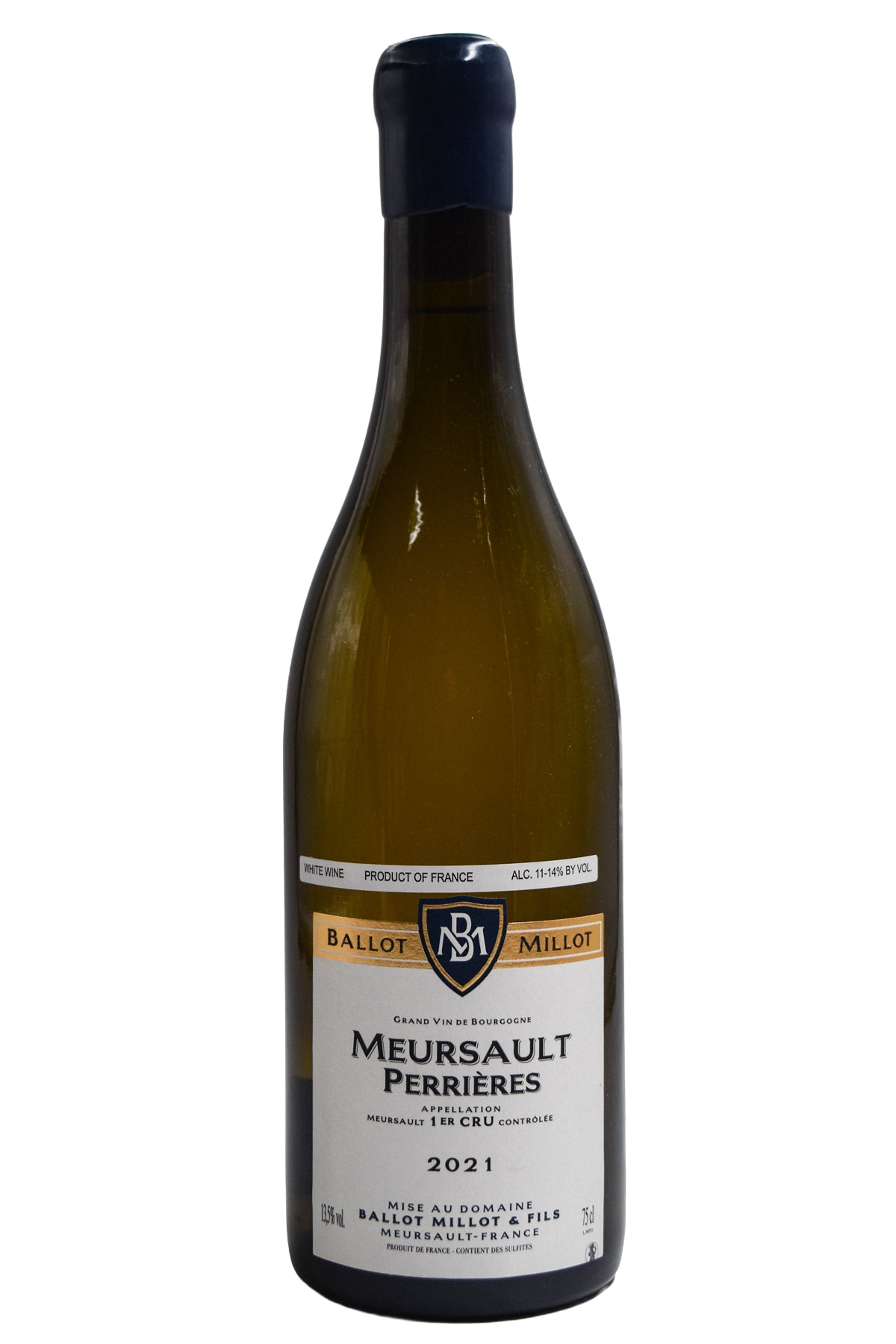 Bottle of Ballot Millot Meursault 1er Cru Perrieres 2021 [NET]-White Wine-Flatiron SF