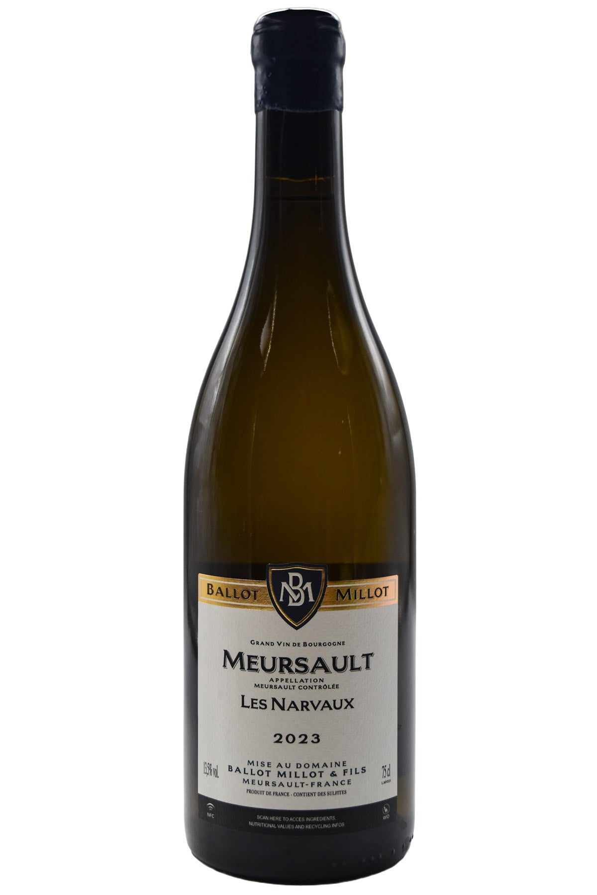 Bottle of Ballot Millot Meursault Les Narvaux 2023-White Wine-Flatiron SF