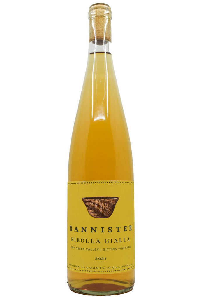 Bottle of Bannister Dry Creek Skin Contact Ribolla Gittins Vineyard Gialla 2021-Orange Wine-Flatiron SF