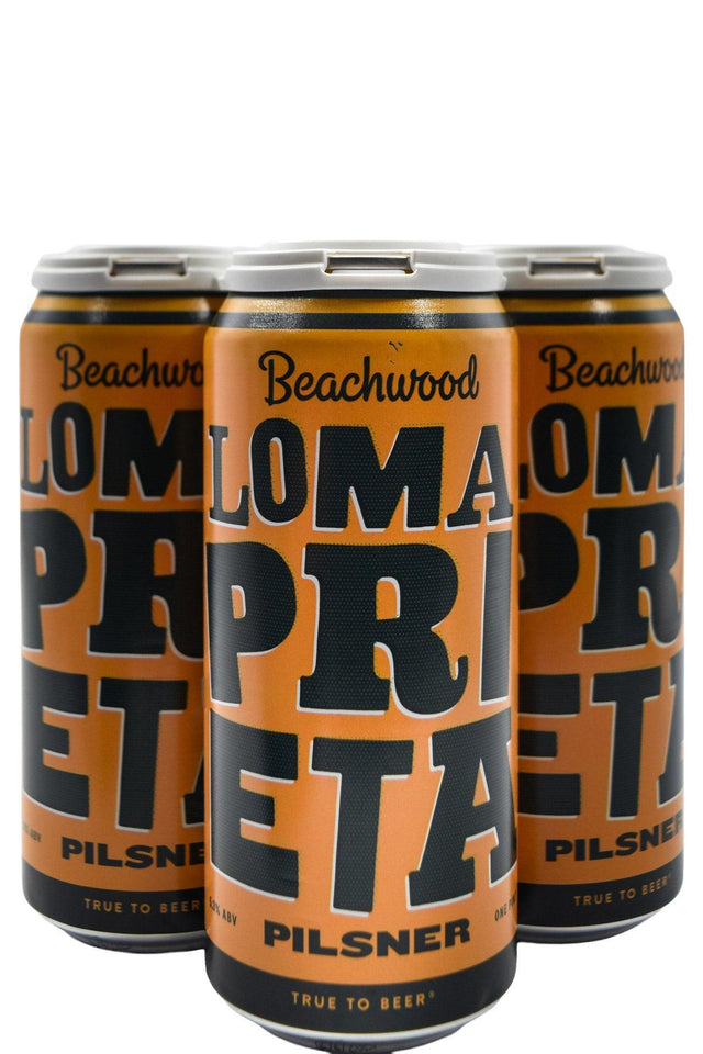 Bottle of Beachwood Loma Prieta Pilsner 4pk (16oz)-Beer-Flatiron SF