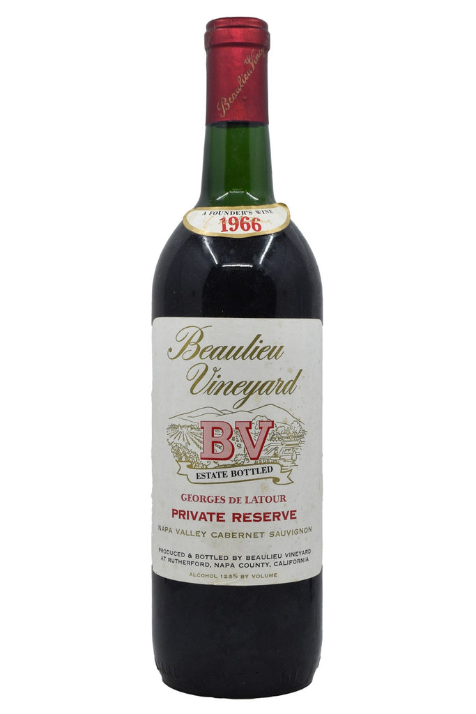 Bottle of Beaulieu Vineyard (BV) Cabernet Sauvignon Georges de Latour Private Reserve 1966-Red Wine-Flatiron SF