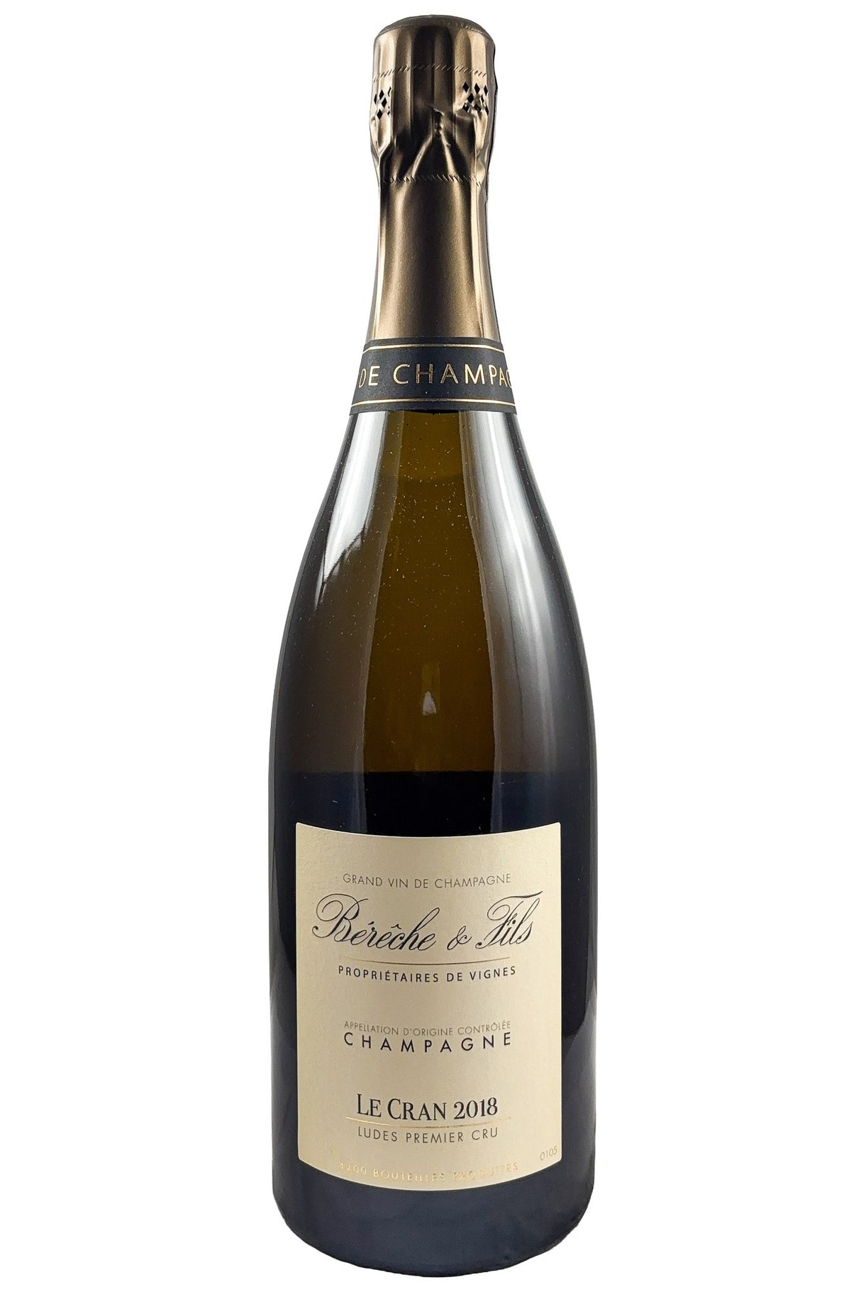 Bottle of Bereche et Fils Champagne 1er Cru Ludes Extra Brut Le Cran 2018-Sparkling Wine-Flatiron SF