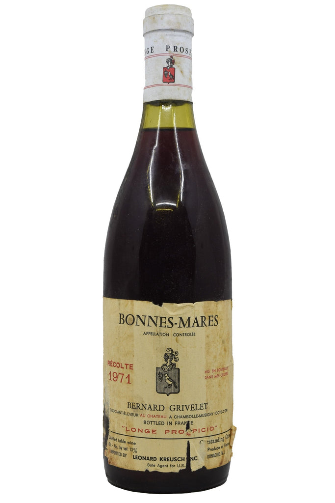 Bottle of Bernard Grivelet Bonnes-Mares 1971-Red Wine-Flatiron SF