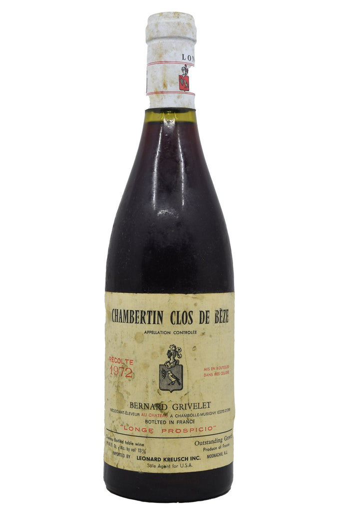 Bottle of Bernard Grivelet Chambertin Clos du Beze 1972-Red Wine-Flatiron SF