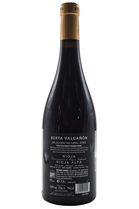 Berta Valganon Rioja Alta Tinto Seleccion Natural 2021