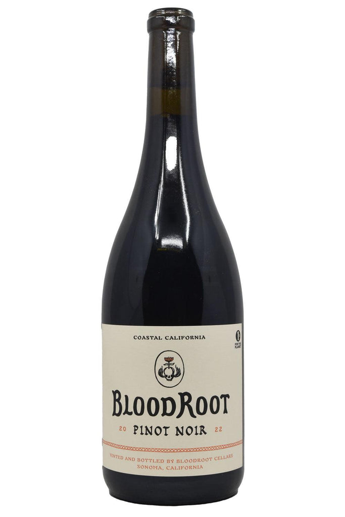 Bottle of BloodRoot Coastal California Pinot Noir 2022-Red Wine-Flatiron SF