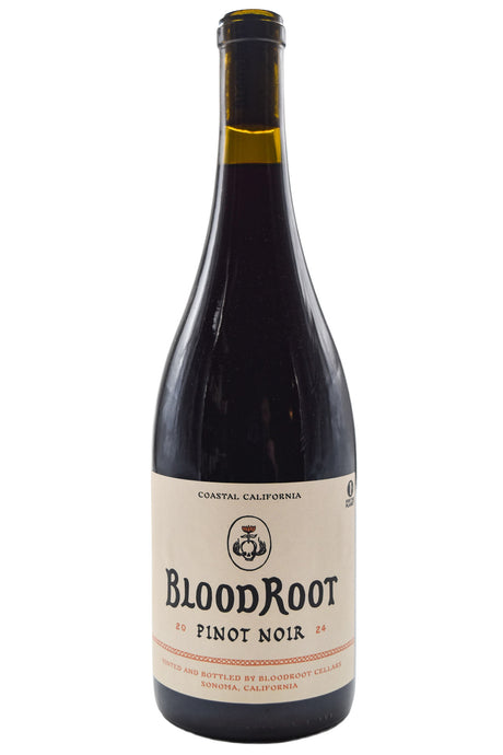 Bottle of BloodRoot North Coast Pinot Noir 2024-Red Wine-Flatiron SF