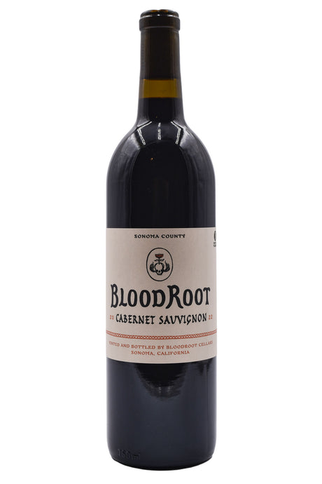 Bottle of BloodRoot Sonoma County Cabernet Sauvignon 2022-Red Wine-Flatiron SF