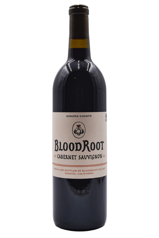 Bottle of BloodRoot Sonoma County Cabernet Sauvignon 2022-Red Wine-Flatiron SF