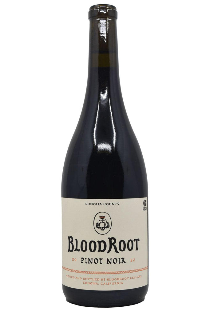 Bottle of BloodRoot Sonoma County Pinot Noir 2022-Red Wine-Flatiron SF