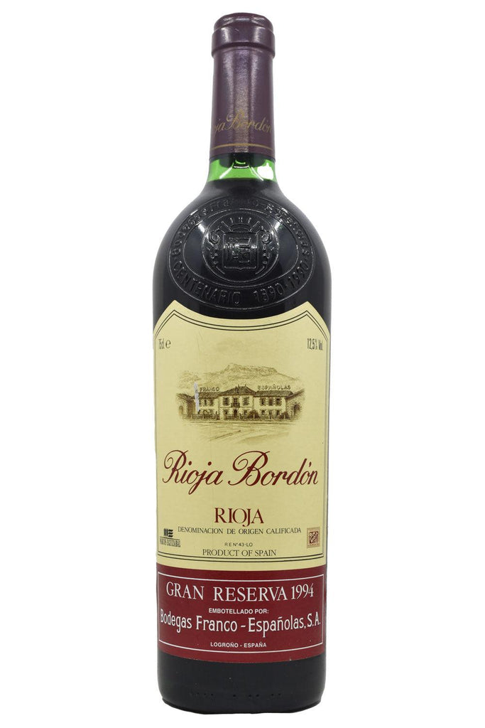 Bottle of Bodegas Franco-Espanolas Rioja Bordon Gran Reserva 1994-Red Wine-Flatiron SF