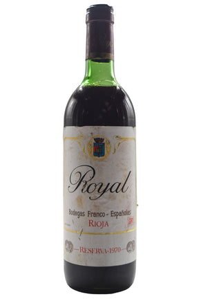 Bottle of Bodegas Franco-Espanolas Rioja Royal Reserva 1970-Red Wine-Flatiron SF