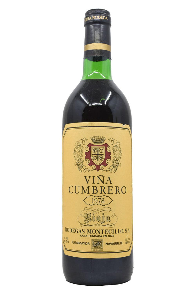 Bottle of Bodegas Montecillo Rioja Crianza Cumbrero 1978-Red Wine-Flatiron SF