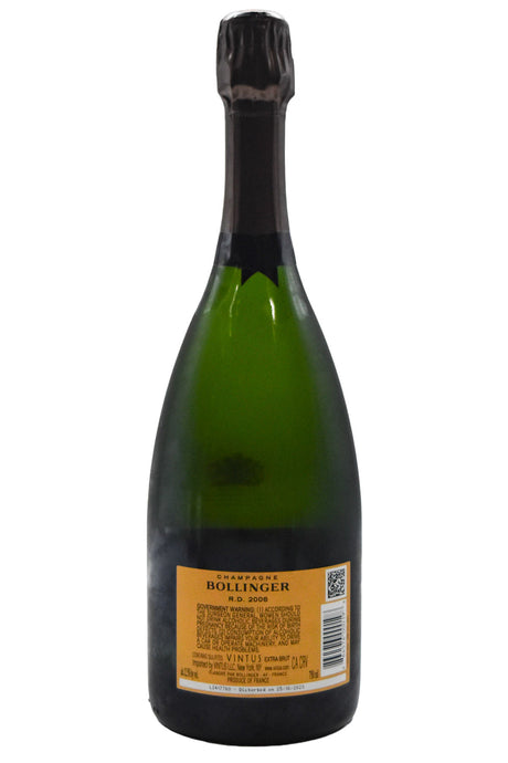 Bottle of Bollinger Champagne Extra Brut R.D. [3rd Disgorgement] 2008-Sparkling Wine-Flatiron SF