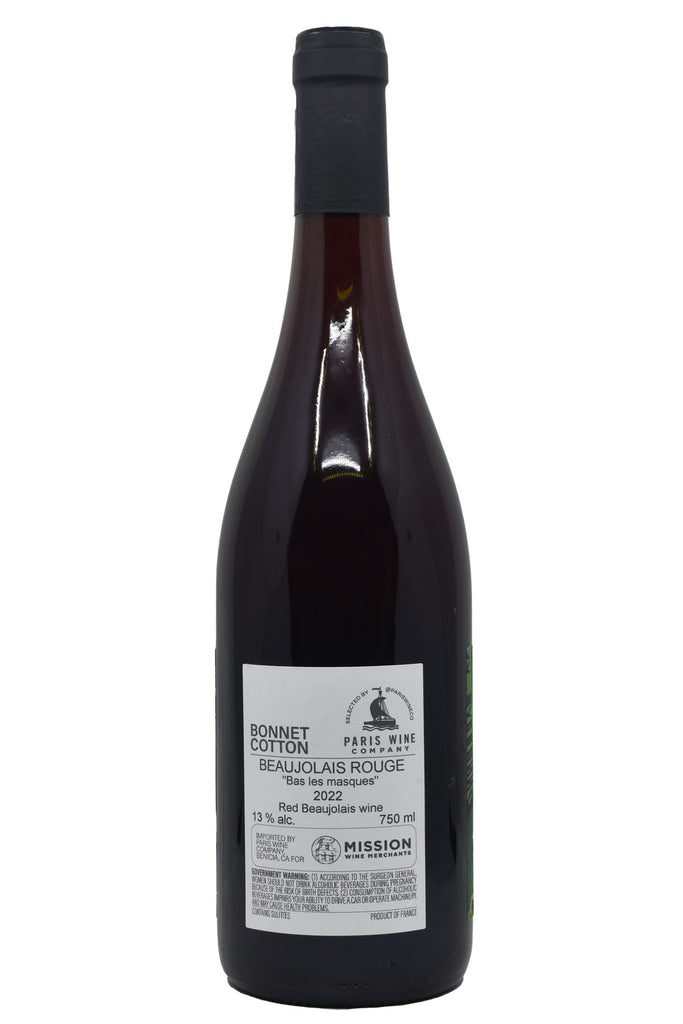 Bottle of Bonnet-Cotton Beaujolais Bas Les Masques 2022-Red Wine-Flatiron SF