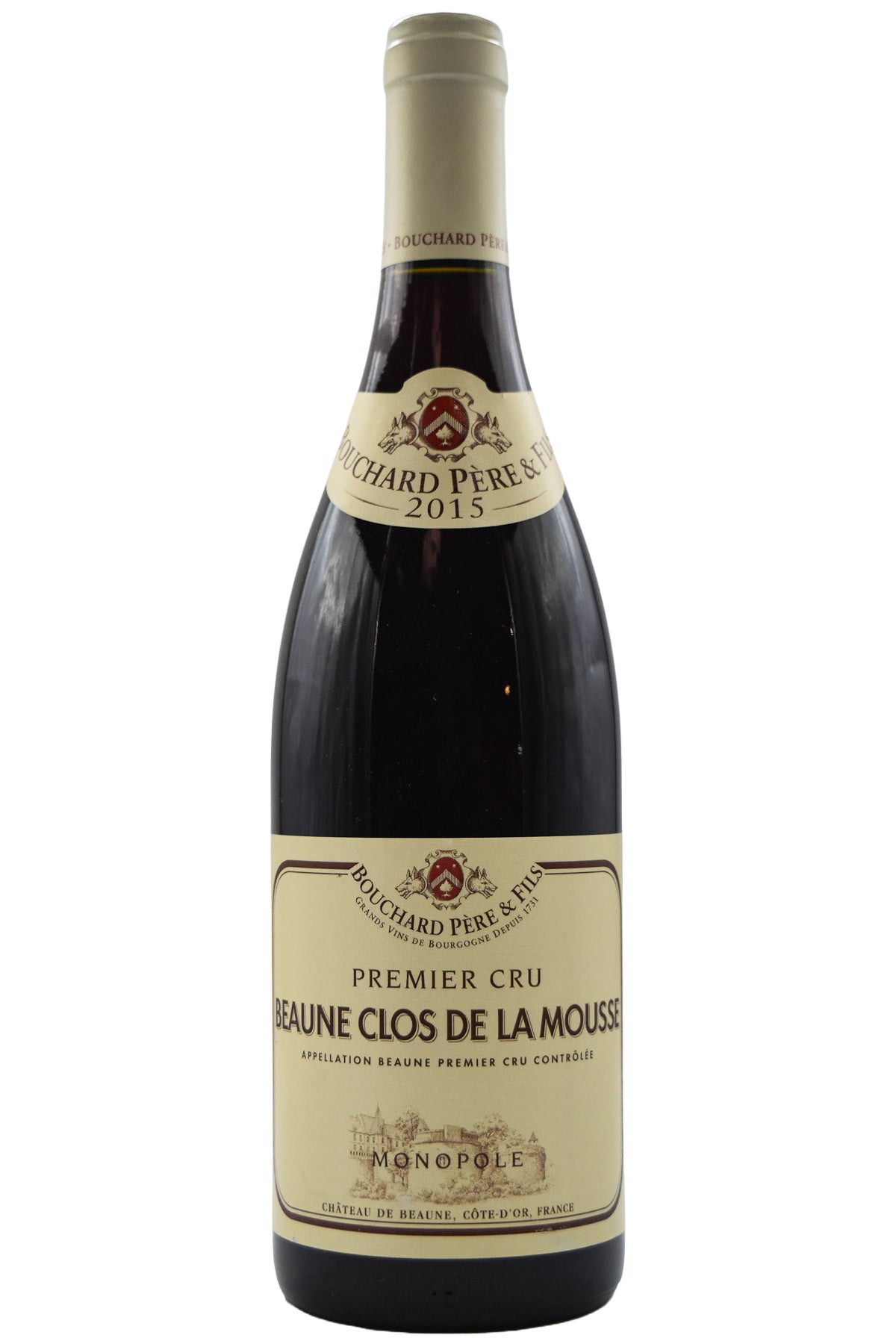Bottle of Bouchard Pere & Fils Beaune 1er Cru Clos de la Mousse 2015-Red Wine-Flatiron SF