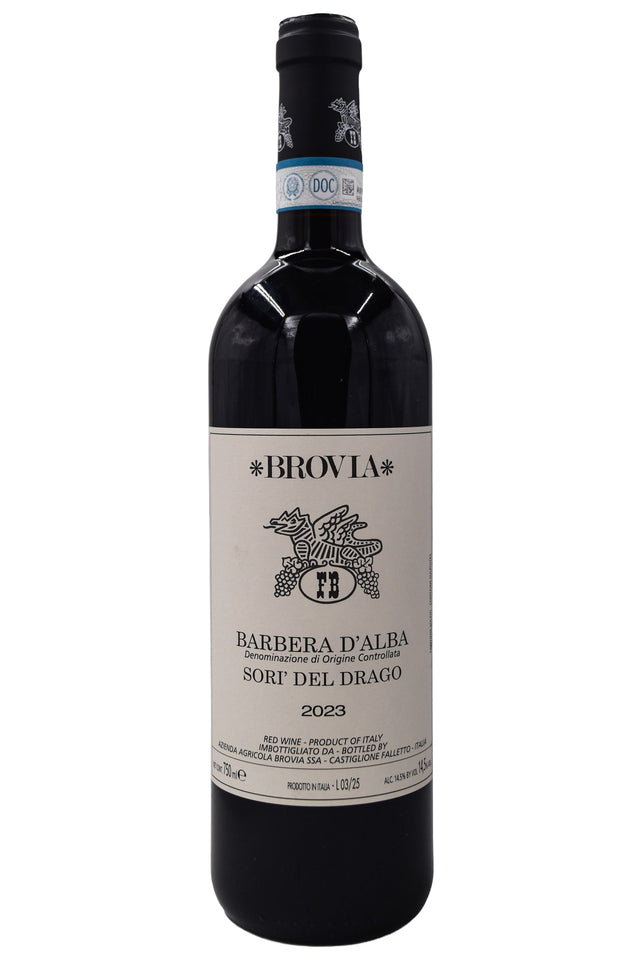 Bottle of Brovia Barbera d'Alba Sori del Drago 2023-Red Wine-Flatiron SF