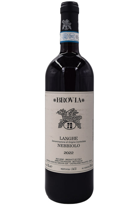 Bottle of Brovia Langhe Nebbiolo 2022-Red Wine-Flatiron SF
