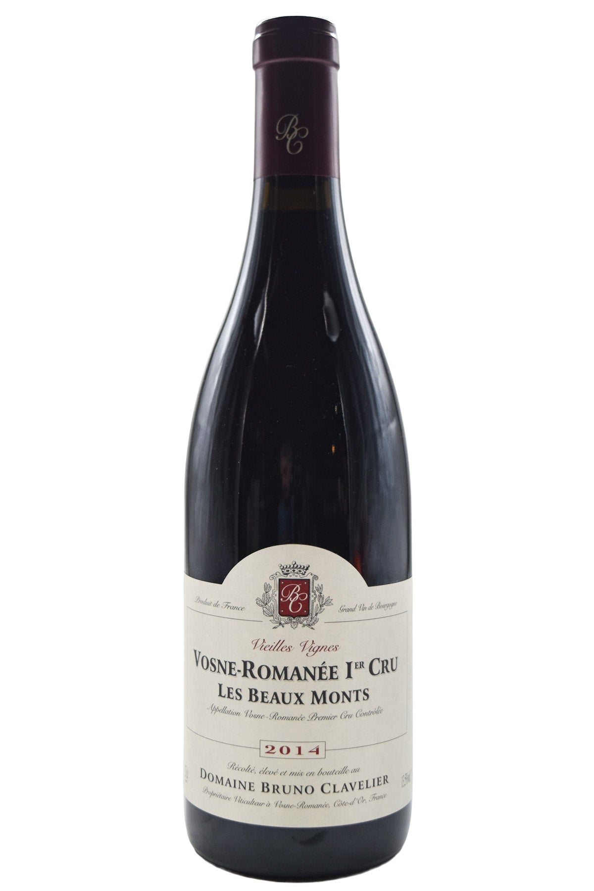 Bottle of Bruno Clavelier Vosne-Romanee 1er Cru Les Beaux Monts Vieilles Vignes 2014-Red Wine-Flatiron SF
