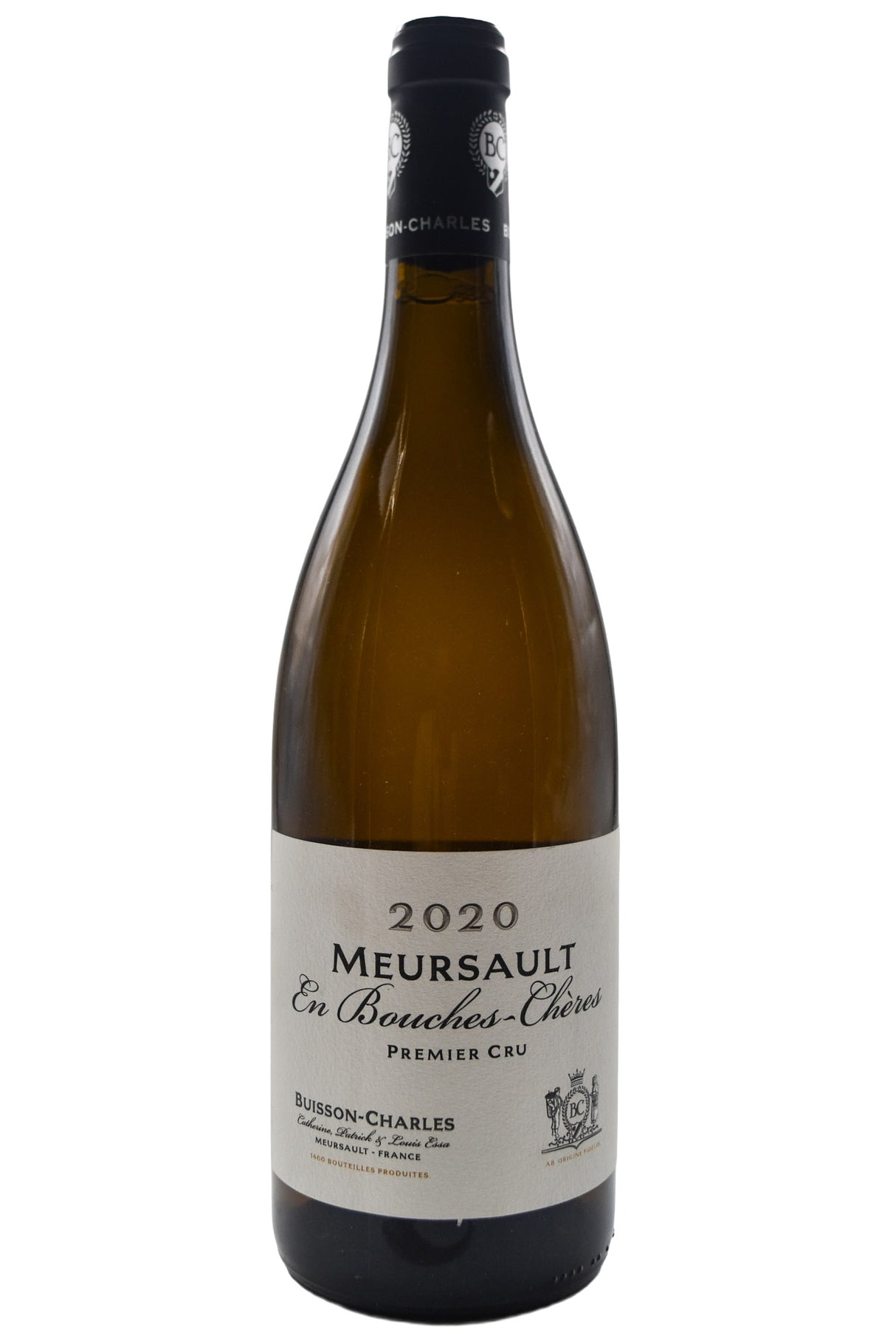 Bottle of Buisson-Charles Meursault 1er Cru Bouches Cheres 2020 [NET]-White Wine-Flatiron SF