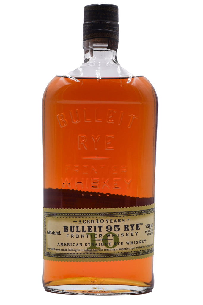Bottle of Bulleit 95 Rye 10 Year Aged Whiskey-Spirits-Flatiron SF