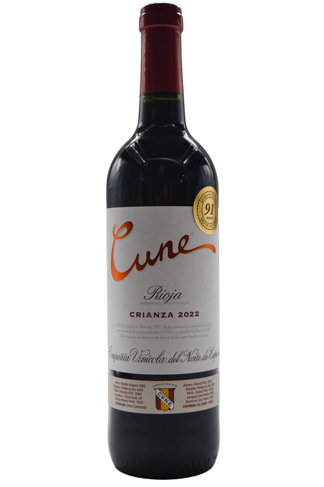 Bottle of CVNE Cune Rioja Crianza Tinto 2022-Red Wine-Flatiron SF