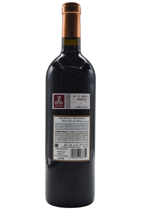 Bottle of CVNE Imperial Rioja Reserva 2020-Red Wine-Flatiron SF