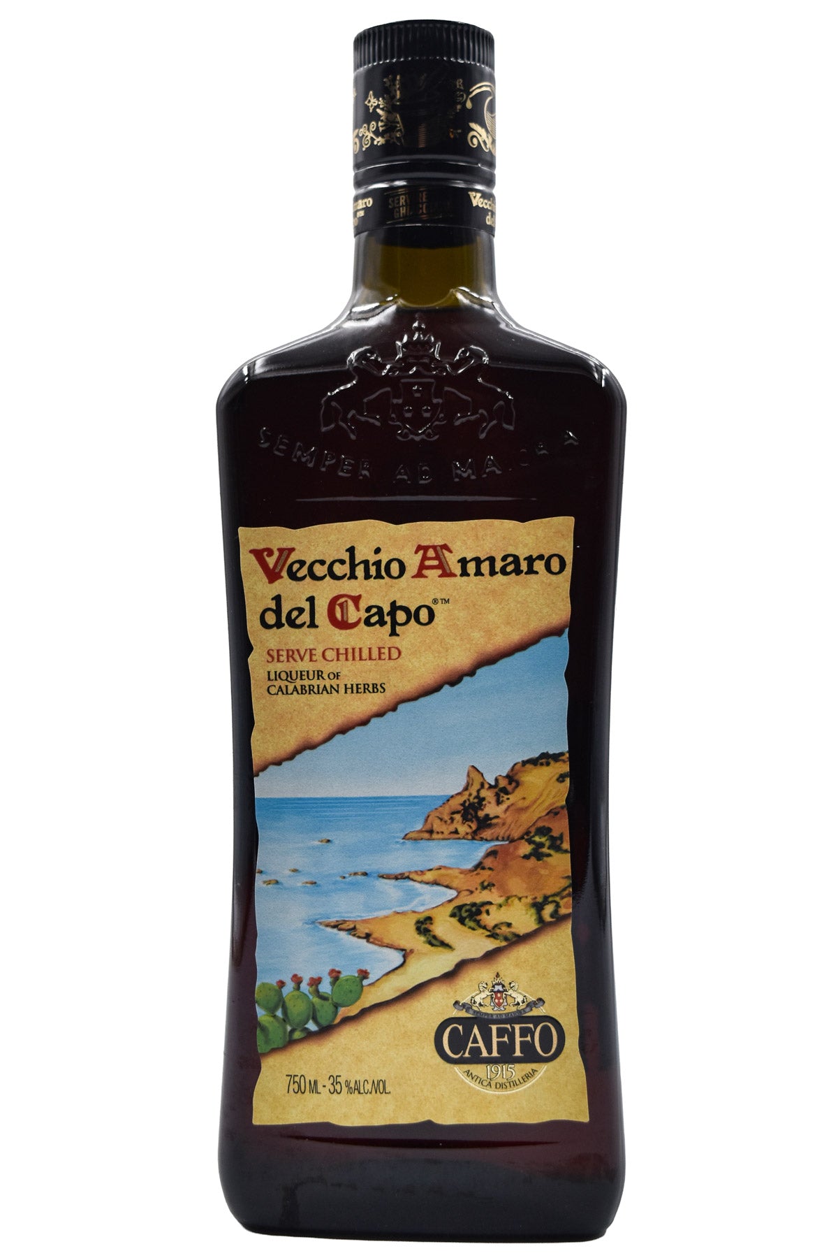 Bottle of Caffo Vecchio Amaro del Capo-Spirits-Flatiron SF
