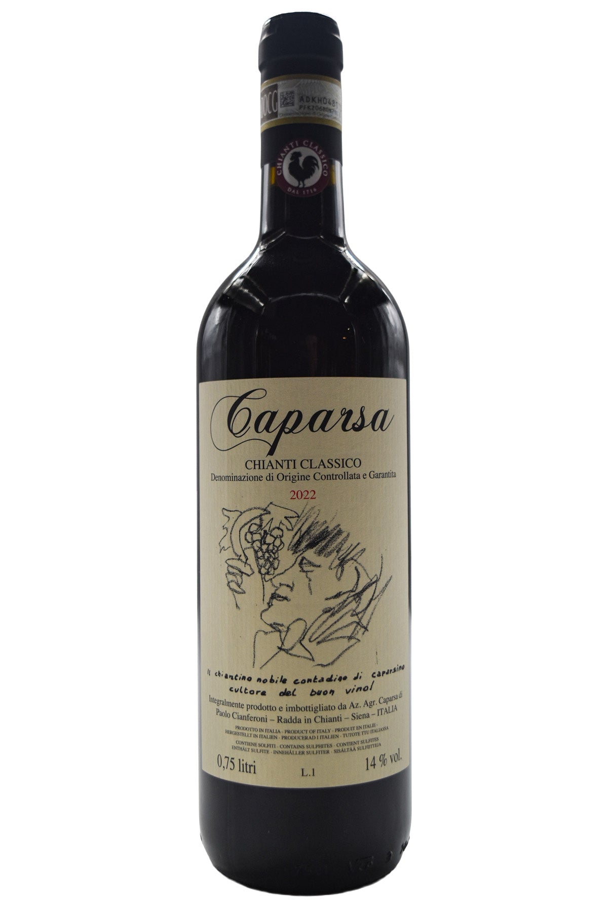 Bottle of Caparsa Chianti Classico 2022-Red Wine-Flatiron SF