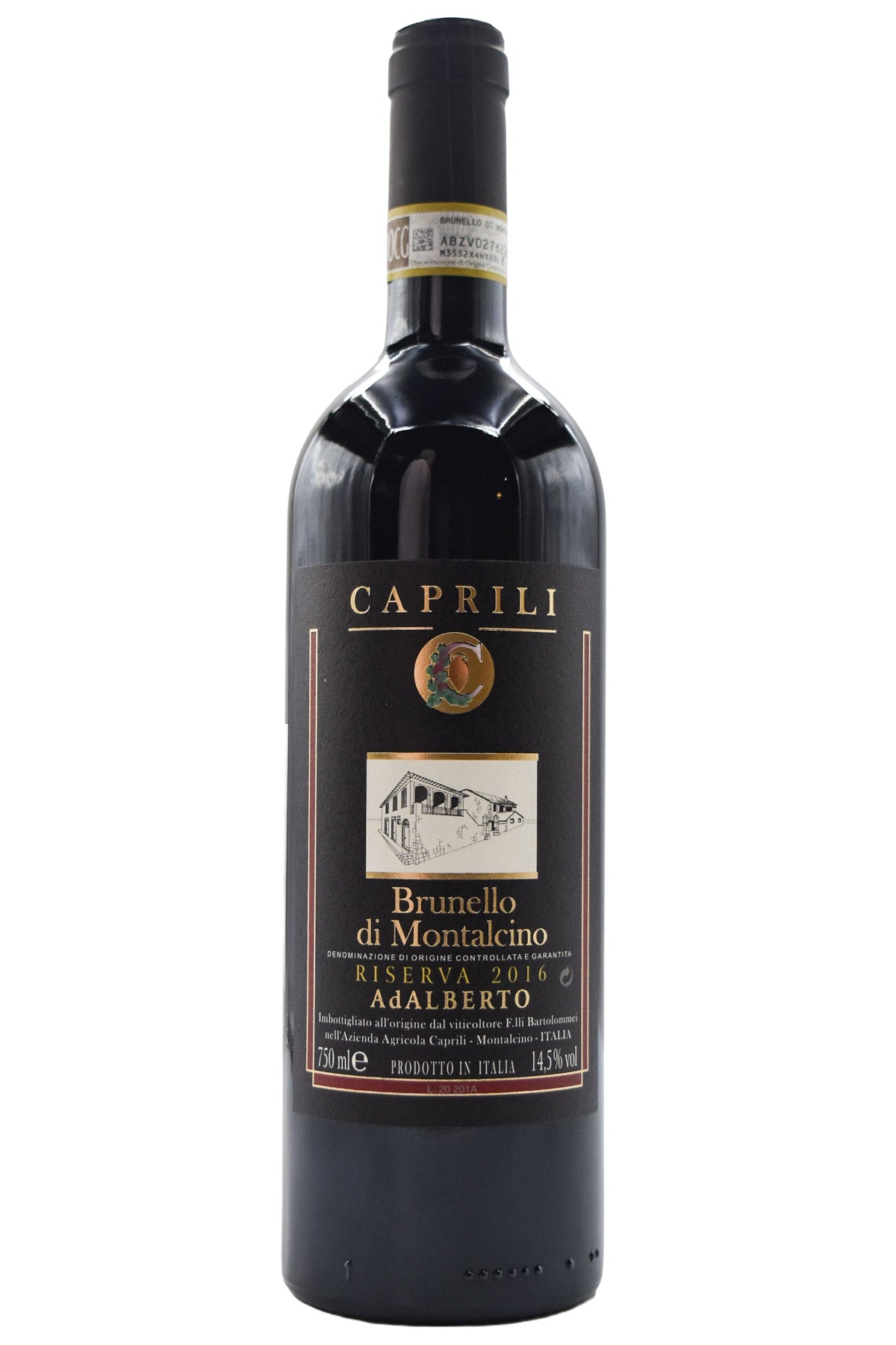 Bottle of Caprili Brunello di Montalcino Riserva AdAlberto 2016-Red Wine-Flatiron SF