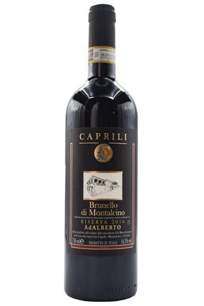 Bottle of Caprili Brunello di Montalcino Riserva AdAlberto 2016-Red Wine-Flatiron SF