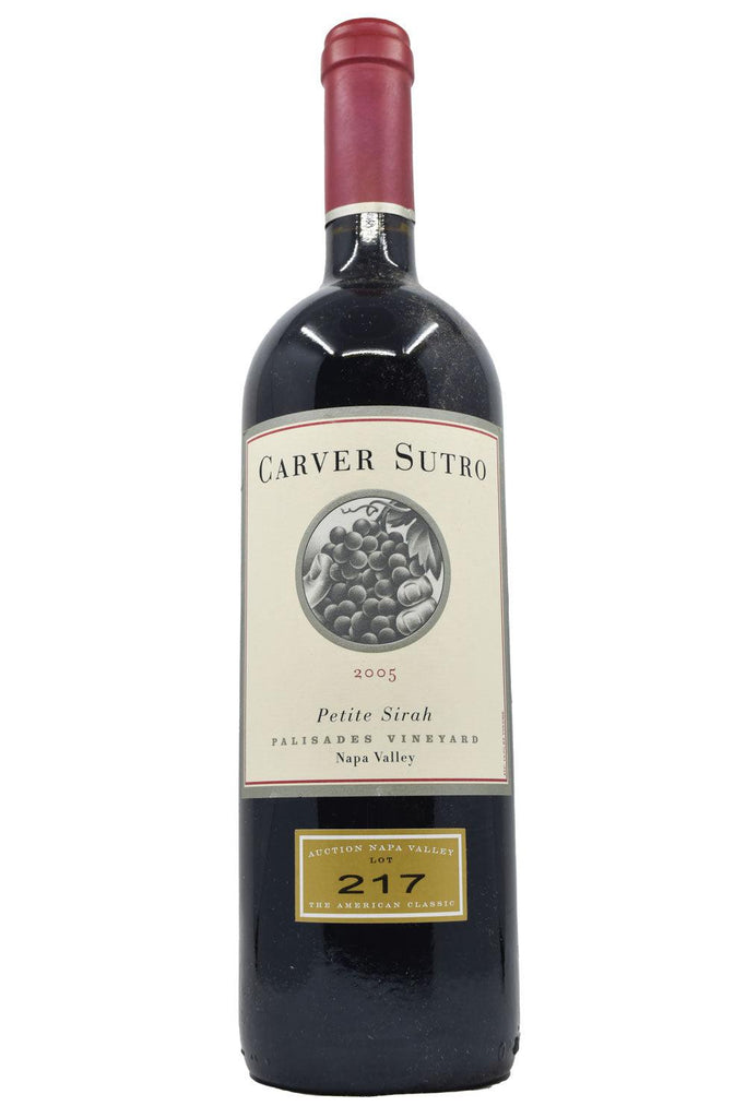 Bottle of Carver Sutro Napa Valley Petite Sirah Calistoga Wine Auction Barrel Auction 2006 2005-Red Wine-Flatiron SF