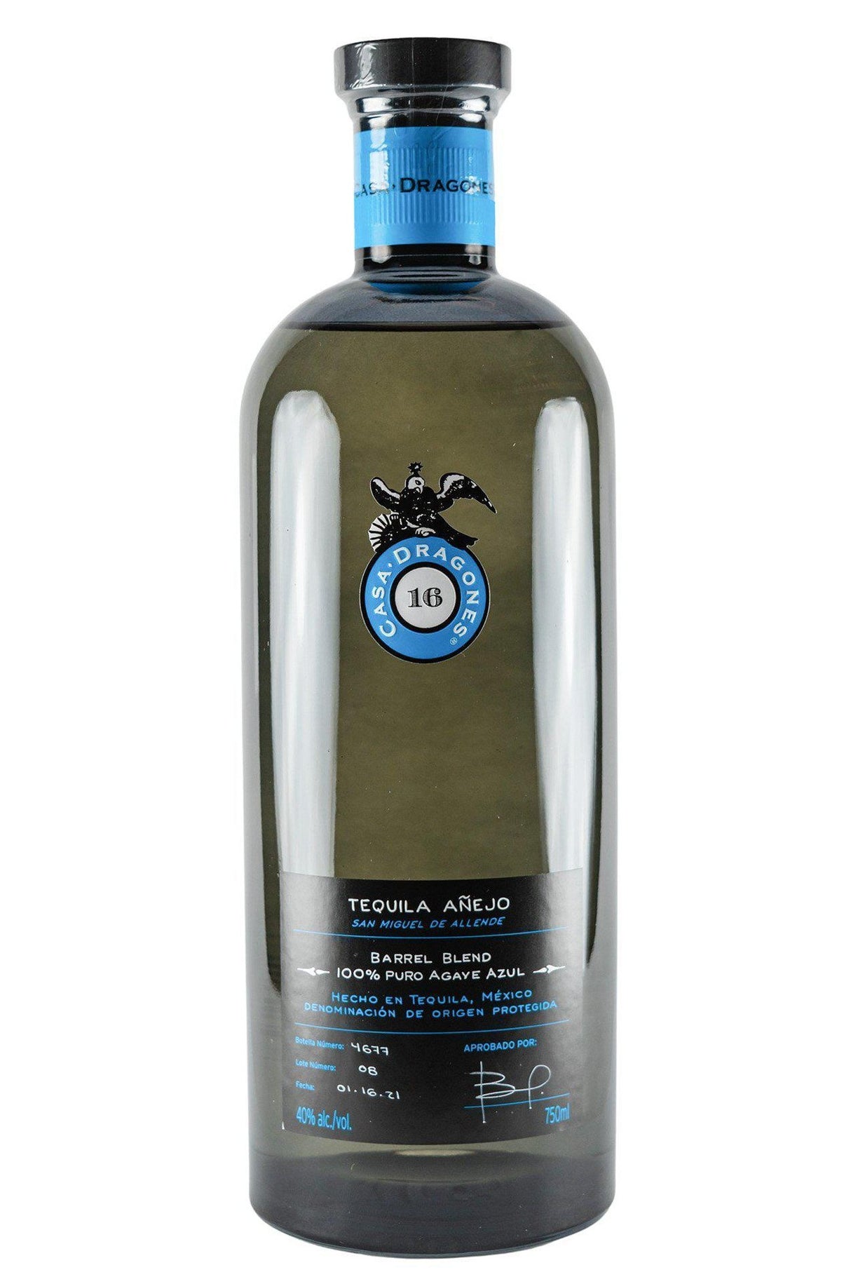 Bottle of Casa Dragones Tequila Anejo Barrel Blend-Spirits-Flatiron SF