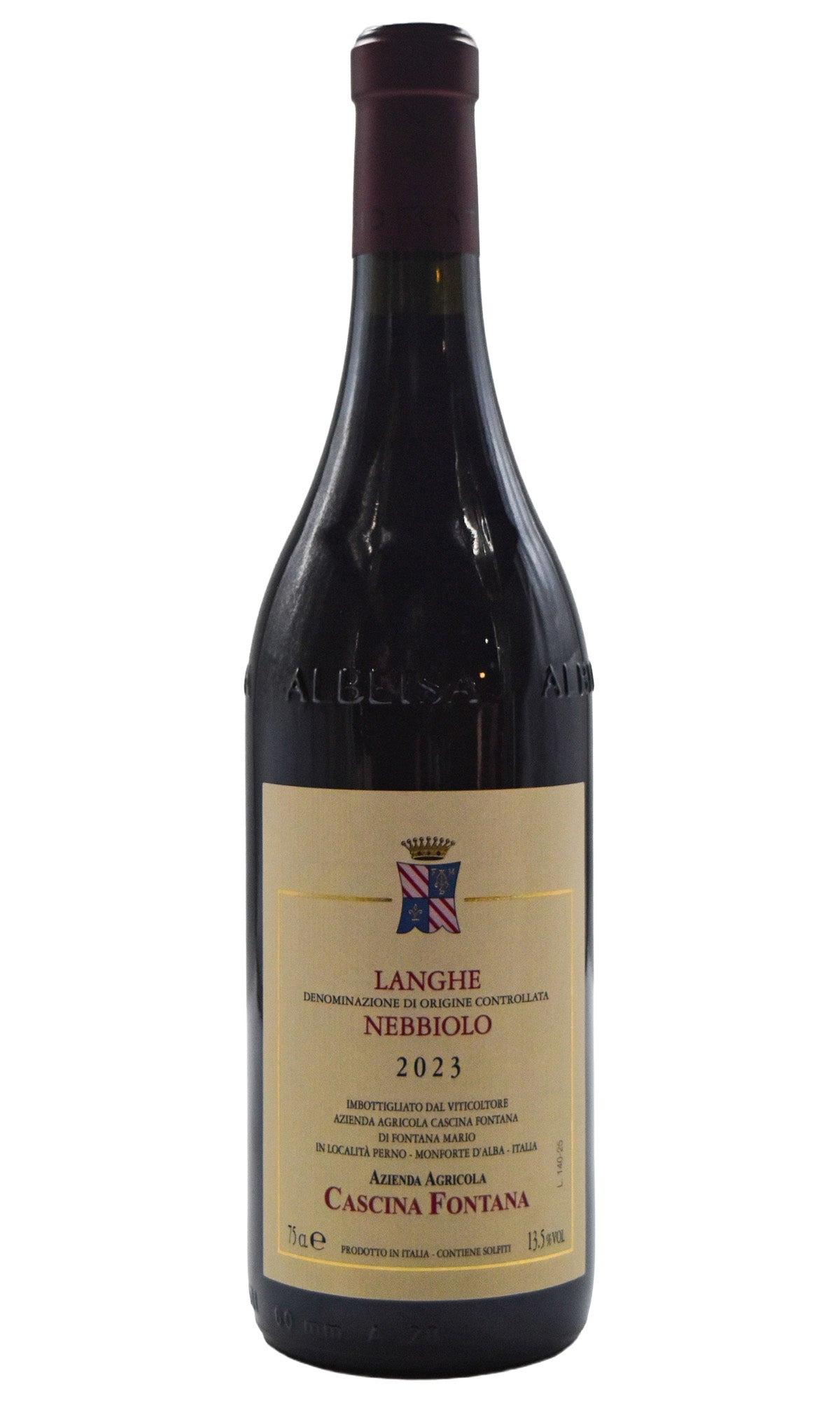 Bottle of Cascina Fontana Langhe Nebbiolo 2023-Red Wine-Flatiron SF