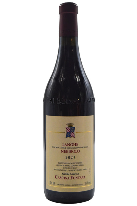 Bottle of Cascina Fontana Langhe Nebbiolo 2023-Red Wine-Flatiron SF